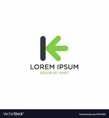 K letter financial logo template vector image
