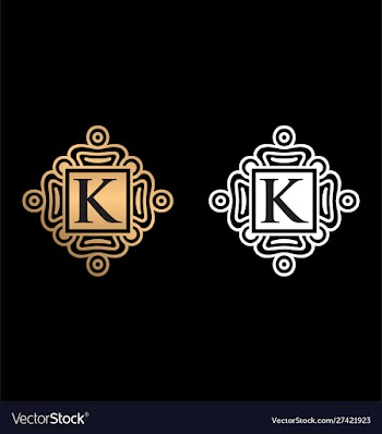 K letter logo k monogram logo k letter vector image
