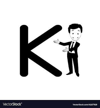 k letter logo template
