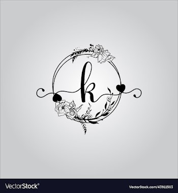k letter logo with white background