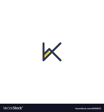 K letter vector image