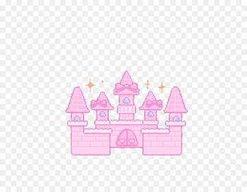 K-pop Image Pixel Blog Pastel - castle pink 