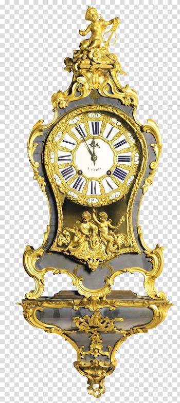 K WATCHERS Gift , gold-colored clock transparent background PNG clipart