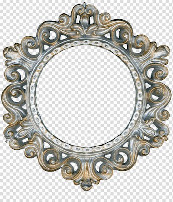 K Watchers, round gray and green frame transparent background PNG clipart