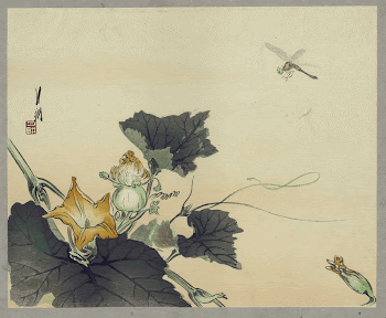 Kabocha ni tonbou. Original from the Library | Free Photo - rawpixel