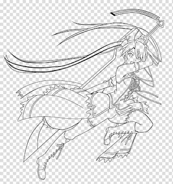 Kagurazaka asuna negima line art transparent background PNG clipart