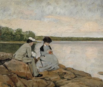Kahden rannalla, 1877, Arvid Liljelund | Free Photo - rawpixel