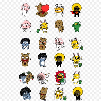 KakaoTalk Emoticon Kakao Friends Sticker - orangutan vector 