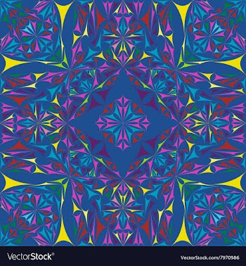 Kaleidoscope Inspired Floral Background vector image