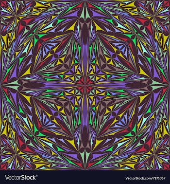 Kaleidoscope Inspired Floral Background vector image