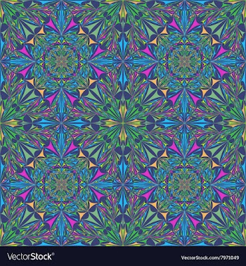 Kaleidoscope Inspired Floral Background vector image