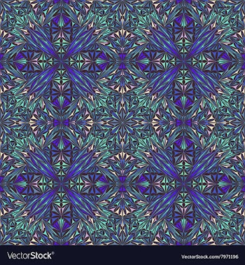 Kaleidoscope Inspired Floral Background vector image