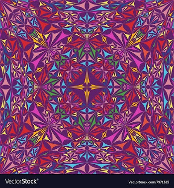 Kaleidoscope Inspired Floral Background vector image
