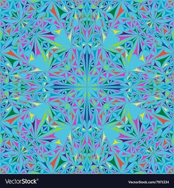Kaleidoscope Inspired Floral Background vector image
