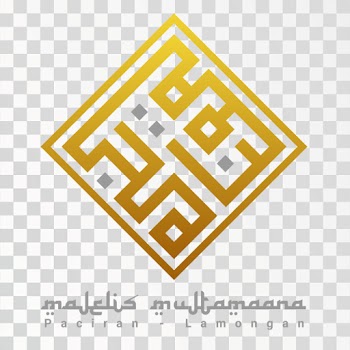 Kaligrafi khat khufi lafadz Mujtamaana