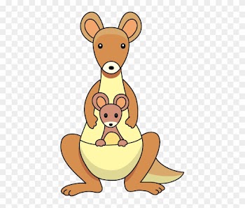Kangaroo Clipart Kangaroo Baby In Pouch - Kangaroo And Baby Clipart