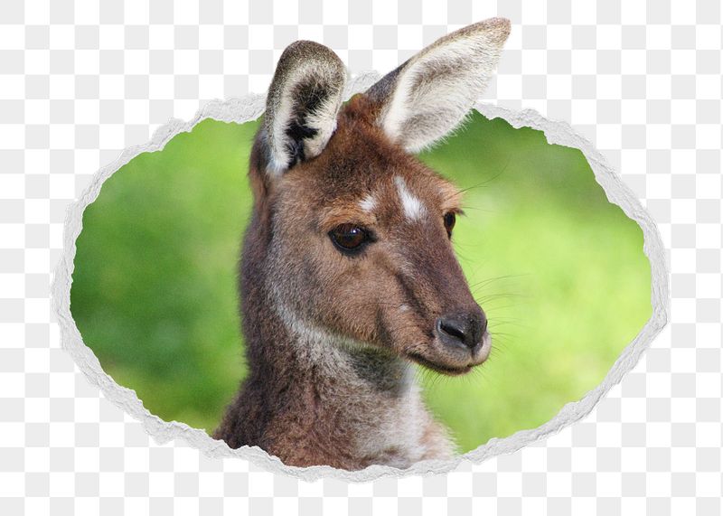 Kangaroo head png sticker, safari | Free PNG - rawpixel