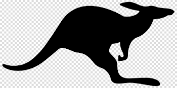 Kangaroo Silhouette PNG Photo
