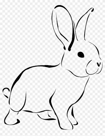 Kaninchen, Tier, Tierwelt, Natur, Hase, Frühling - Rabbit Clipart Black And White