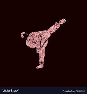 karate fight artwork design