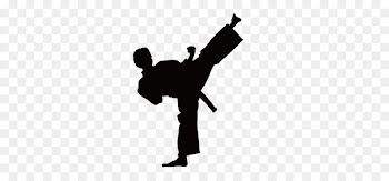 Karate Wall decal Kick Martial arts - Taekwondo silhouette figures 