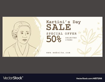 kartinis day sale banner design concept