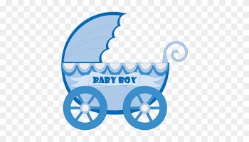 Kartki Free Ideas - Baby Stroller Clipart Blue