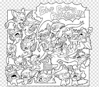Kat Merkis clean Line Art commission transparent background PNG clipart