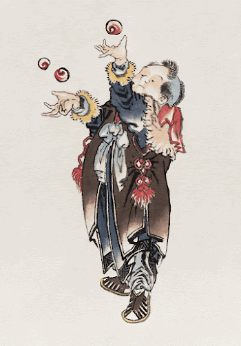 Katsushika Hokusai&rsquo;s Japanese joggler, Album | Free Photo Illustration - rawpixel