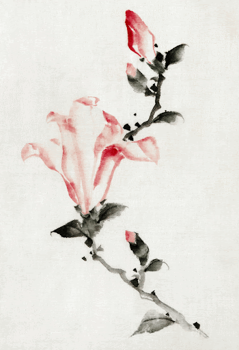 Katsushika Hokusai&rsquo;s pink flower (1760-1849) | Free Photo Illustration - rawpixel