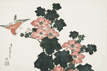 Katsushika Hokusai&rsquo;s red roses and | Free Photo Illustration - rawpixel