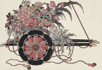Katsushika Hokusai's flower cart, from Album | Free Photo Illustration - rawpixel