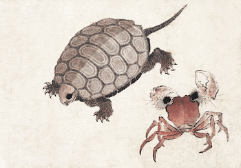 Katsushika Hokusai's turtle and crab, | Free Photo Illustration - rawpixel