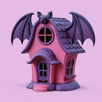 Kawaii Bat Fairy House 3D Model