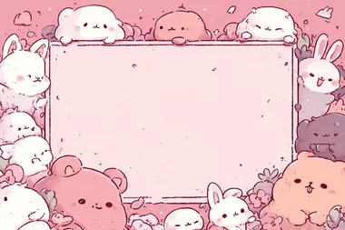 Kawaii Cartoon Background Board for QR Codes Kawaii Cartoon Background Board for QR Codes