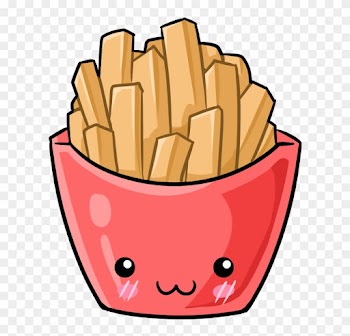 Kawaii Fries Short Sleeve T-shirt - Fast Food Kawaii Png