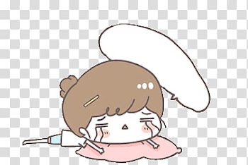Kawaii People, crying girl and speech bubble illustration transparent background PNG clipart