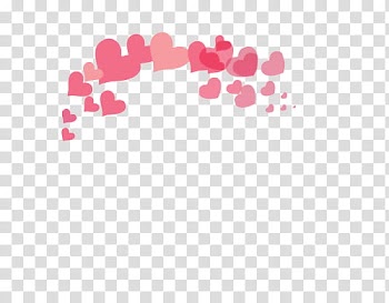 Kawaii, pink heart illustration transparent background PNG clipart