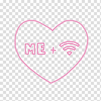 Kawaii, pink heart illustration transparent background PNG clipart