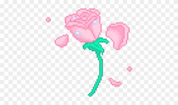 Kawaii Pixel Kawaiipixel Pixelart Rose Pink Cute Tumblr - Rose Cute Pixel Art