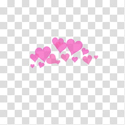 Kawaii, purple hearts transparent background PNG clipart
