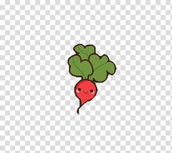 Kawaii, red vegetable illustration transparent background PNG clipart