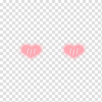 Kawaii, two pink heart transparent background PNG clipart