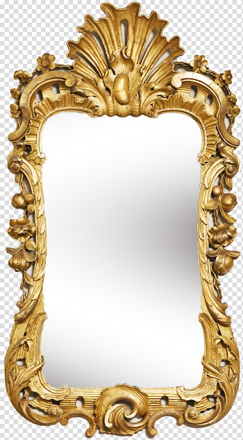 Kay s , mirror with gold frame transparent background PNG clipart
