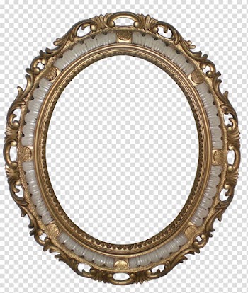 Kay s , white and gold mirror frame transparent background PNG clipart