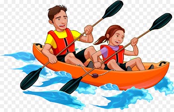 Kayak Canoe Father Illustration - Vector double boat 