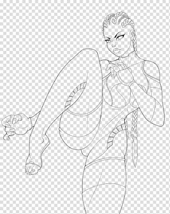 Kayla Omari line art transparent background PNG clipart