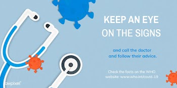 Keep an eye on the signs and call the doctor coronavirus awareness mes.. | Free  illustration - 2319579