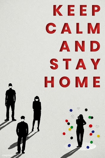 Keep calm and stay home during coronavirus pandemic social template mo.. | Free  illustration - 2310239