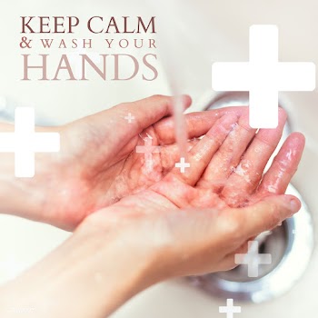 Keep calm and wash your hands social template vector | Free  vector - 2309277